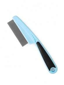 مشط قطط وكلاب من الفولاذ المقاوم للصدأ، مناسب للكلاب والقطط - تنظيف فعال، يزيل الشعر والأوساخ والبراغيث بلطف