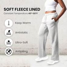 3 Pack Women's Wide Leg Sweatpants Workout And Yoga (Plus Sizes Available) ZQZF - Hitam / Abu-abu Muda / Abu-abu Sedang - View 9
