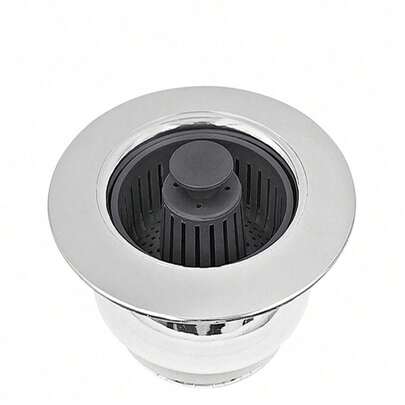 1/2/4 piezas Juego de filtro y tapón de drenaje del fregadero de cocina, drenaje y colador de acero inoxidable 3 en 1, se ajusta al drenaje estándar de 3-1/2", protector ideal para el fregadero de cocina, material resistente a la oxidación, ajuste universal Artículos de cocina Accesorios de cocina Herramientas de cocina