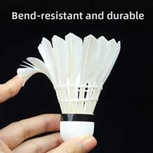 Zestaw 12 lotek do badmintona, idealnych do ćwiczeń na podwórku, zawodów, parków, kortów, o dużej wytrzymałości, idealnych na treningi, mecze towarzyskie i spotkania rodzinne - Wielokolorowe - Zobacz 4