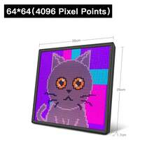 64x64 LED Pixel Display Frame - Smart Digital Art Frame With Bluetooth App Control, 32x32 Resolution, Customizable Pixel Art Screen And App Connectivity - Perfect For Home Decor And Gaming Room Enthusiasts - Multicolor - View 3