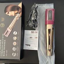 无线理发器，女士分叉修剪器，电动美发造型剪，无线自动分叉修剪器，Type-C充电便携式，LCD数字显示屏，适用于受损发质护理，去除分叉和断发，美发造型工具，女士理想礼物，日常美发器具 - 彩色 - 查看 12