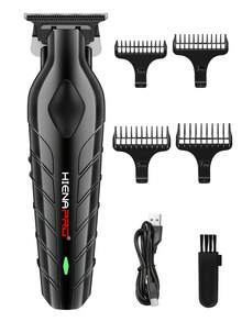 HIENA 4-In-1 Professional Men's Electric Grooming Kit - Cordless Hair Clipper, Shaver, Body Groomer, Nose Trimmer, Rechargeable Lithium Battery, LED Display, Luxury Gift Box, Multiple Accessories, Personalized Grooming Tool, Ideal Gift - Black - View 8