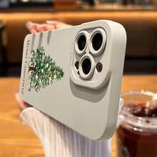 Étui de téléphone avec graphique d'arbre de Noël festif, compatible avec iPhone 17, 16, 15, 14, 13, 12, 11, X, XR, XS, SE2, 8, 7 Plus, Pro, Max, Mini. Coque arrière en silicone. - 8 - Voir 8