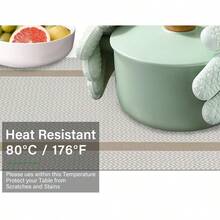 Placemats Set Of 6,Heat-Resistant Stain Resistant Non-Slip Place Mats For Dining Table, Washable Durable PVC Table... - B0CW2XCM3X - View 3