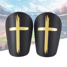 1 Pair Cross Design Soccer Shin Guards, Comfortable Fit, Unique Size Design Suitable For Football Or Other Sports