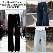 Waist Chain Heavy Duty Metal Keychain Punk Wallet Chain Hip Hop Keyholder Round Clasp Goth Keyring - Bạc + Thời trang - Xem 6