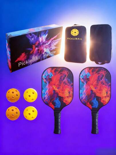 HTPICK Customized Fiberglass Pickleball Paddle With UV High-Definition Pattern, Suitable For Schools, Clubs, Gyms, Lightweight And Durable For Training And Recreation