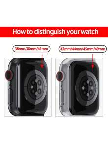 1pc 2-In-1 Black Band & Case Integrated Casual Sports Soft & Comfortable Strap, Compatible With Apple Watch Bands 40mm, 38mm, 41mm, 42mm, 44mm, 45mm, 49mm, Compatible With Apple Watch Series SE, 11, 10, 9, 8, 7, 6, 5, 4, 3, 2, 1, Compatible With Apple Watch Band + Case Integrated Accessory - Black - View 7