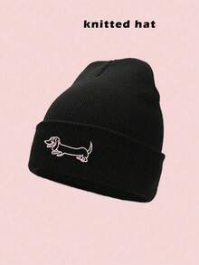 5 قطع/4 قطع/3 قطع/2 قطع/1 قطعة قبعة صوفية دافئة مطرزة بتصميم كلب السلق الكرتوني للرجال في فصلي الخريف والشتاء، قبعة محبوكة دافئة للرياضات الخارجية والدراجات والاستخدام اليومي، قبعة محبوكة دافئة مناسبة للجنسين - متعدد الألوان - مشاهدة 11