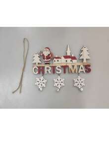 1 cái Ông già Noel và Bông tuyết trang trí treo tường, Trang trí nhà cửa, Trang trí phòng, Trang trí tường - Nhiều màu - Xem 7