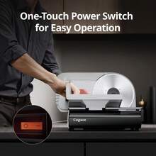 Cogace Powerful Meat Slicer Machine, 200W Electric Food Slicer With 3 Types Of 7.5" Stainless Steel Blades, Adjustable Thickness 0–15mm, For Meat, Cheese, Bread, Vegetables, Home Use - Xem 5