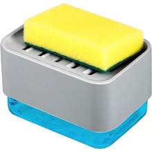 EstiloEMAGIE Dispensador de Jabón Cocina: Jabonera Despachador de Jabon Liquido para Trastes de Cocina Soap Dispenser con Esponja para Fregadero 380 MLVersión mejorada - 330 ml - Ver 13