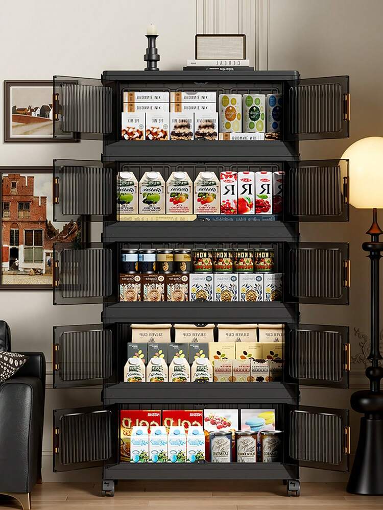 1個 40-60cm幅 折りたたみ式プラスチック収納キャビネット、キッチン