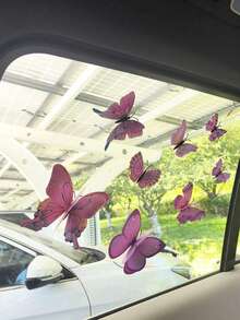 3D蝴蝶汽车内饰贴纸，蝴蝶造型汽车内饰贴纸，蝴蝶汽车装饰贴纸，时尚汽车装饰配件，蝴蝶汽车配件，汽车配件，汽车装饰，汽车内饰配件，汽车用品，汽车必备品，汽车配件 - 彩色 - 查看 7