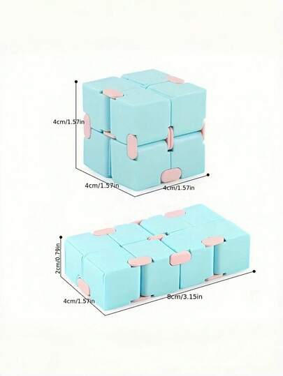 1pc Macaron Color Infinity Cube Toy, Made Of ABS Resin, Helps Relieve Anxiety, Random Color Shipped