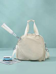 Korean Style Tennis Bag, Portable Large Capacity Handheld Shoulder Crossbody Sports Bag, Suitable For Outdoor Sports, Badminton