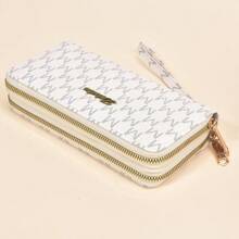 European And American Retro New Wallet Women Long Double Zipper Large Capacity Clutch Purse Can Hold Phone Large Capacity Wallet Purse For Women Wallet Purse Wallet Wristlet Wallet Long Wallet Purses For Woman Wallet For Ladies - Multicolor - View 13
