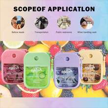 AIR FUSION 1/2/4 Bottles Of Concentrated Spray Moisturizing Hand , Containing Sweet Guava, Purple Orchid, Black Plum, Cucumber Flavor, Travel Suits (4 Sets), Portable Hand  Travel Suits (1.2 Ounces/Piece) 35ml, Each Set Contains 500 Times Of Spray - 4混合 - 查看 3