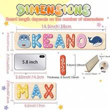 Name Puzzle, Personalized Puzzle, 1st Birthday Baby Girl, Christmas Gift, Wooden Toy, Custom Name Logo, Personalized Name Wooden Puzzle Toddler Learning Toy Block Custom Gift Preschool Early Education Toy Boy Girl Easter Christmas Christmas Birthday Gift For Kids - Candy, Nothing Else. - View 3