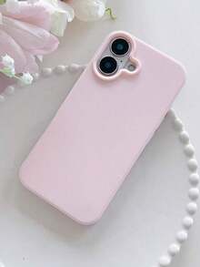 1pc Cute Solid Color Matte Large Hole Full Coverage TPU Shockproof Phone Case Compatible With Apple 17/16/15/14/13/12/11/XSMAX/X/XS/XR/7PLUS/8PLUS/7/8 - 款式1(1pc) - 查看 5