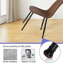 Wzenclave16 Piezas Protectores para Patas de Sillas Almohadillas Antideslizantes Silicona y Fieltro para Muebles Protección para Pisos Duros Madera, Cerámica y Laminado, Evita Ruidos y Rayaduras - 1 - Ver 5