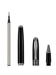 商务笔套装（1件套） - 金属签名笔 + 碳纤维中性笔 + 圆珠笔（适用于办公室/合同签署）