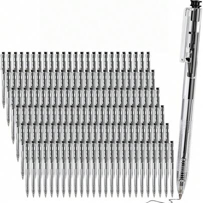 12Pack Ballpoint Pens Bulk Ink Medium Point Retractable Rollerball Pens Smooth Writing Quick Dry No Smudge For Office, School, Journaling Medium Tip Ball Pen Set (Black,0.7 Mm)