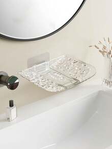 1pc Wall Mounted Soap Dish, Dual Layer Bathroom Soap Holder Tray, Rust-Proof Soap Saver Rack For Home - Multicolor - View 6