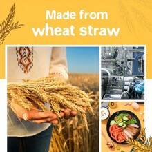 16pcs Kitchen Wheat Straw Large Size Dinnerware Set, Service For 8/4, Unbreakable Modern Dish Set-Dinner Plate/Dessert Plate/Cereal Bowl/Cup, Dishwasher And Microwave, Lightweight Tableware, Perfect Camping And Everyday Use, Gifts For Men Kitchen Accessories Christmas Gifts - 白色 - 查看 6