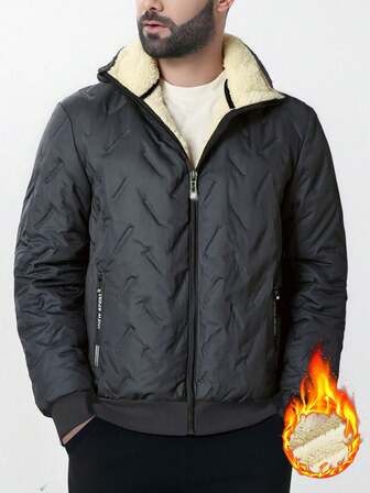 Men's Jacket, Thermal Lined Thick Hooded Coat, Casual Everyday, Vacation, Outdoor, Hiking, Running, Fitness Activewear,Winter