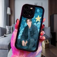 Funda para telefono con diseño de anime hombre elegante en traje azul estrellas y burbujas fondo nocturno para iPhone 14 Pro Max negro ideal para lectura estudio y viajesAplicable a teléfonos Apple y Galaxy. - Blanco - Ver 4