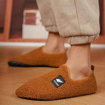 男女通用室内拖鞋，秋冬季保暖拖鞋，宽松时尚