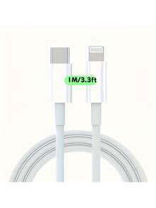 20W USB-C 转 Lightning 数据线，超快充电，Type-C 转 Lightning。Type-C 充电线，兼容 14/13/12/11/Mini/Pro/Max/iPad 8/Air - 白色，1 米/3.28 英尺，2 米/6.56 英尺 - 彩色 - 查看 9