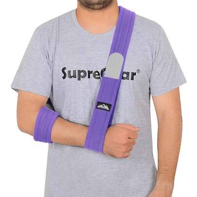 Supregear Arm Sling, Adjustable Arm Support Strap, Lightweight Shoulder Immobilizer For Injured Elbow, Broken Collarbone, Torn Rotator Cuff, Dislocation Or AC Separation, Left Right, Men Women