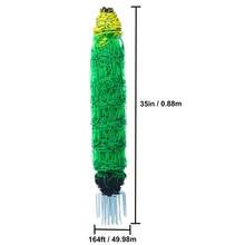 Red de cerca eléctrica, 35 pulgadas de alto x 164 pies de largo, cerca de red de PE con postes y estacas de doble púa, malla portátil utilitaria para cabras, ovejas, corderos, ciervos, cerdos, perros, utilizada en patios, granjas y ranchos - 35 pulgadas - Ver 10