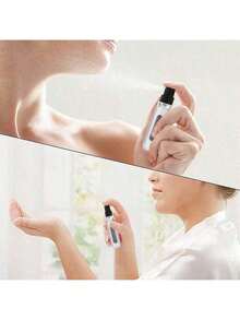 5ml Refillable Perfume Atomizer Spray Bottle, Single Pack, Shiny Pink Fragrance Bottle Sprayer Pump Storage Container For Travel, Living Room, Bedroom, Bathroom Home Decor, Wedding, Party, Birthday, Men's Gift, Mom Dad Friend, New Year, Accessory, Fun Gift - Bạc - Xem 7