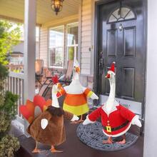 3 Set Goose Outfit Fall Halloween Lawn Porch Goose Cloth Costume Thanksgiving Xmas Outdoor Patio Yard 23'' Lawn Gooses Outdoor Decoration - 最初的 - 查看 6