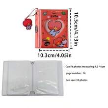 BT21 Cartoon Mini Photo Album Card Holder, Suitable For K-Pop Idol Merchandise (3-Inch Card Album)