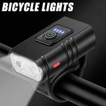 ​1pc 6-Mode Detachable Bracket Bike Light XPE LED Life Waterproof Type-C Charging Power Indicator​ - Multicolor - View 1