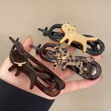 3pcs Women's Flat Hair Clip With Cat Design, Suitable For Thick, Long Hair. Non-Slip Design With Cat Motif. Suitable For Women With Flat Bow Hair Clips And Hooks. Features Small Teeth. - màu đen - Xem 1