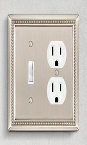 Henne Bery Sunken Pearls Heavy Duty Decorative Wall Plate Switch Plate Outlet Cover (Double Toggle, Antique Brass) - ColorV - View 7
