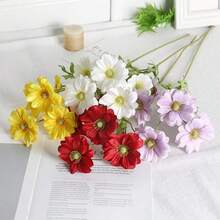 1pc Artificial 6-Head Butterfly Flower, Photography Prop Butterfly Flower Decor Fake Flower Arrangement, Wedding Aisle Decoration