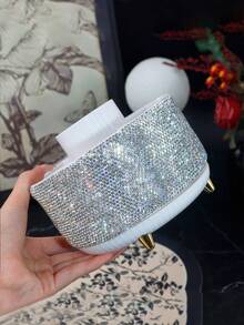 360° Rotating Makeup Brush Holder, Vanity Table Organizer, Cosmetics And Skincare Product Storage, 5-Compartment Makeup Brush Cup, Dressing Table Desktop Organizer, A Gift For Women And Girls (Sparkling Diamond Design).,Gifts For Women,Christmas Gifts,Gift Ideas For Women - Multicolor - View 7