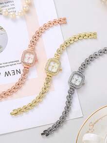 1件高端时尚、休闲、小众、百搭、精致、经典、高端、优雅设计的女士石英钢带手表，适合作为生日礼物 - 均碼 - 查看 8