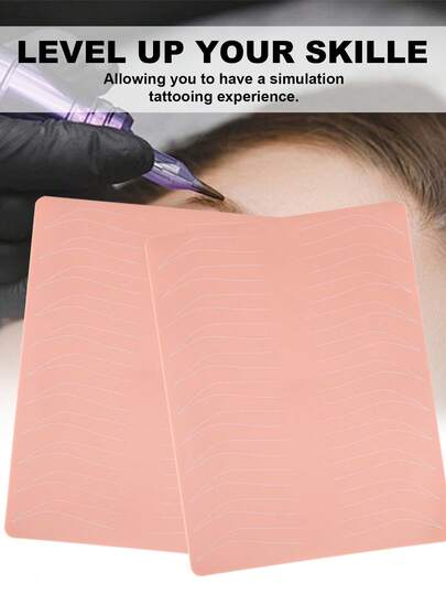 Thick Tattoo Practice Skin Silicone Fake Skin Double-Sided For Permanent Makeup Training Supply Tattoo Accessory,Gifts For Ramadan,Tattoo Eyebrow Practice Skin Silicone Fake Skin Double-Sided For Permanent Makeup,Christmas Gift,Training Supply Tattoo Accessory Double-Sided Fake Tattoo Skin, Permanent Makeup Training New For Beginner,Suitable For Beginner And Experienced Tattoo Artists To Practice