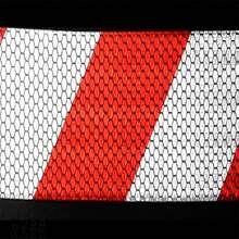 1 Rollo de Cinta de Advertencia de  Reflectante Brillante Autoadhesiva Impresión de Sarga Cinta Reflectante para Coche - 5cmX3m-blanco-rojo - Ver 5