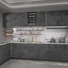 1 Roll Matte Grey Concrete Contact Paper Peel And Stick DIY Vinyl Self Adhesive Wallpaper Tile Sticker For Countertops Walls Drawer Living Room Furniture Bedroom Kitchen Bathroom House Home Decor - Dark Grey - View 12