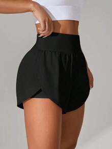 Women's Summer Sweat-Absorbent Breathable Sports Shorts - Black - View 1