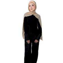 Conjunto de hiyab y gorro interior de modal y algodón para mujer, color beige oscuro - Beige oscuro - Ver 5